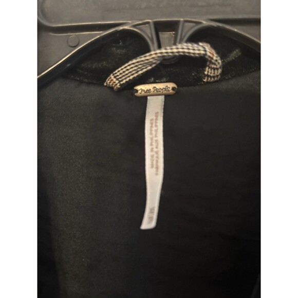 Free People Black & Brown Plaid Double Breasted Blazer in Brown XS Velvet Collar - Picture 4 of 9